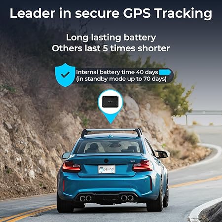 SALIND 11 GPS Tracker for Vehicles, Car, Fleets - 4G LTE Device, Long Battery, Magnetic, US & Worldwide SIM Card Included - iOS/Android Compatible App - Budget-Friendly Subscription Required